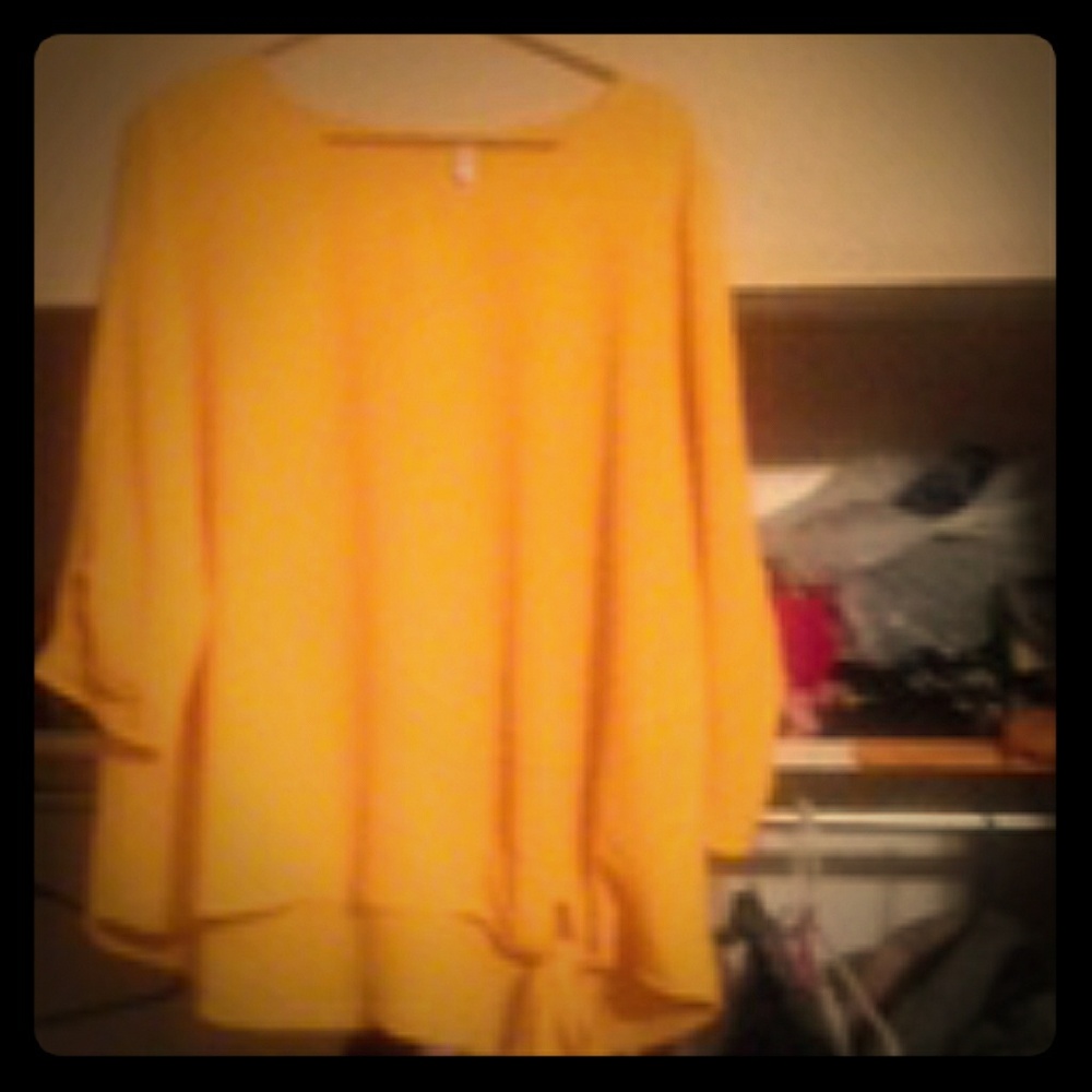 A yellow blouse